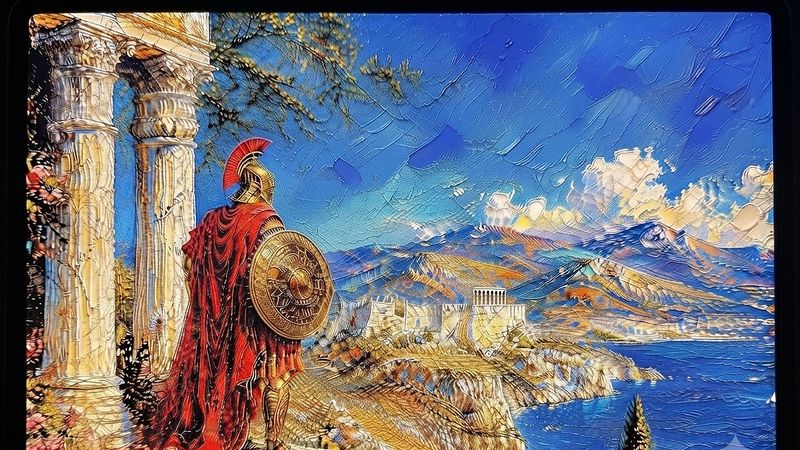 Ancient Greece, oil painting